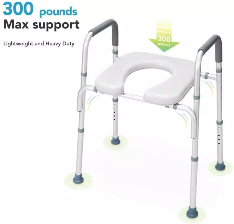 OasisSpace Stand Alone Raised Toilet Seat