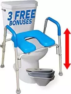 Extra Wide Tall-Ette Elevated Toilet Seat With Aluminum Legs