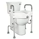 AUITOA 4-in-1 Raised Toilet Seat With Handles