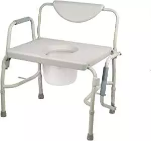 HEALTHLINE Heavy Duty Drop Arm Bariatric Commode | Bedside Commode Toilet Chair Review