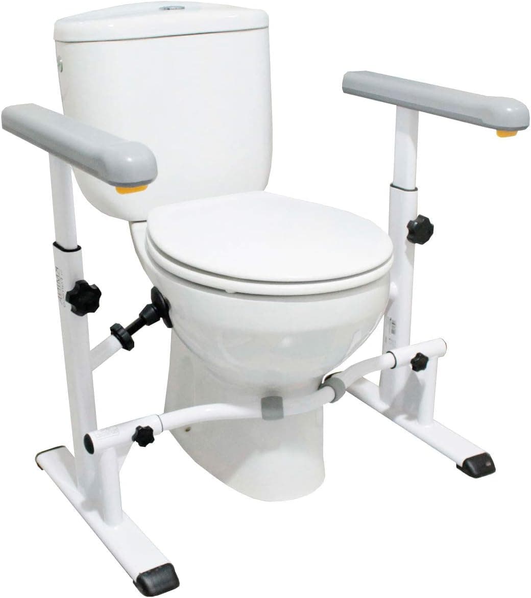 raised toilet seat with handles