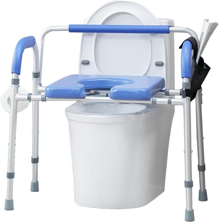 ELENKER Heavy Duty Raised Toilet Seat with Armrests