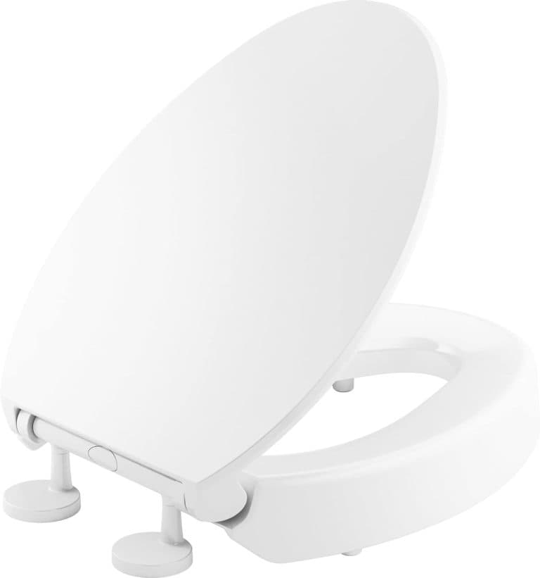 KOHLER 25875 0 Hyten Elevated Quiet Close Elongated Toilet Seat
